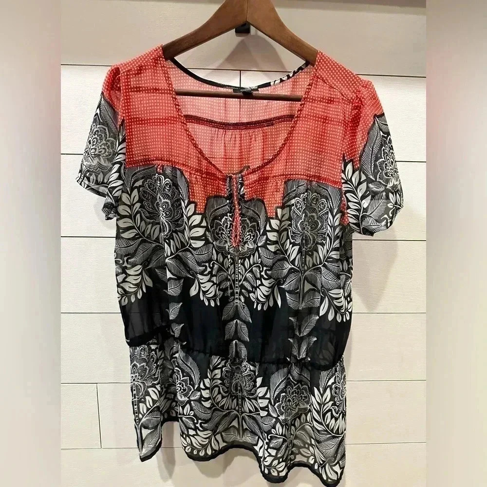 Mossimo Sheer Blouse- Size XL